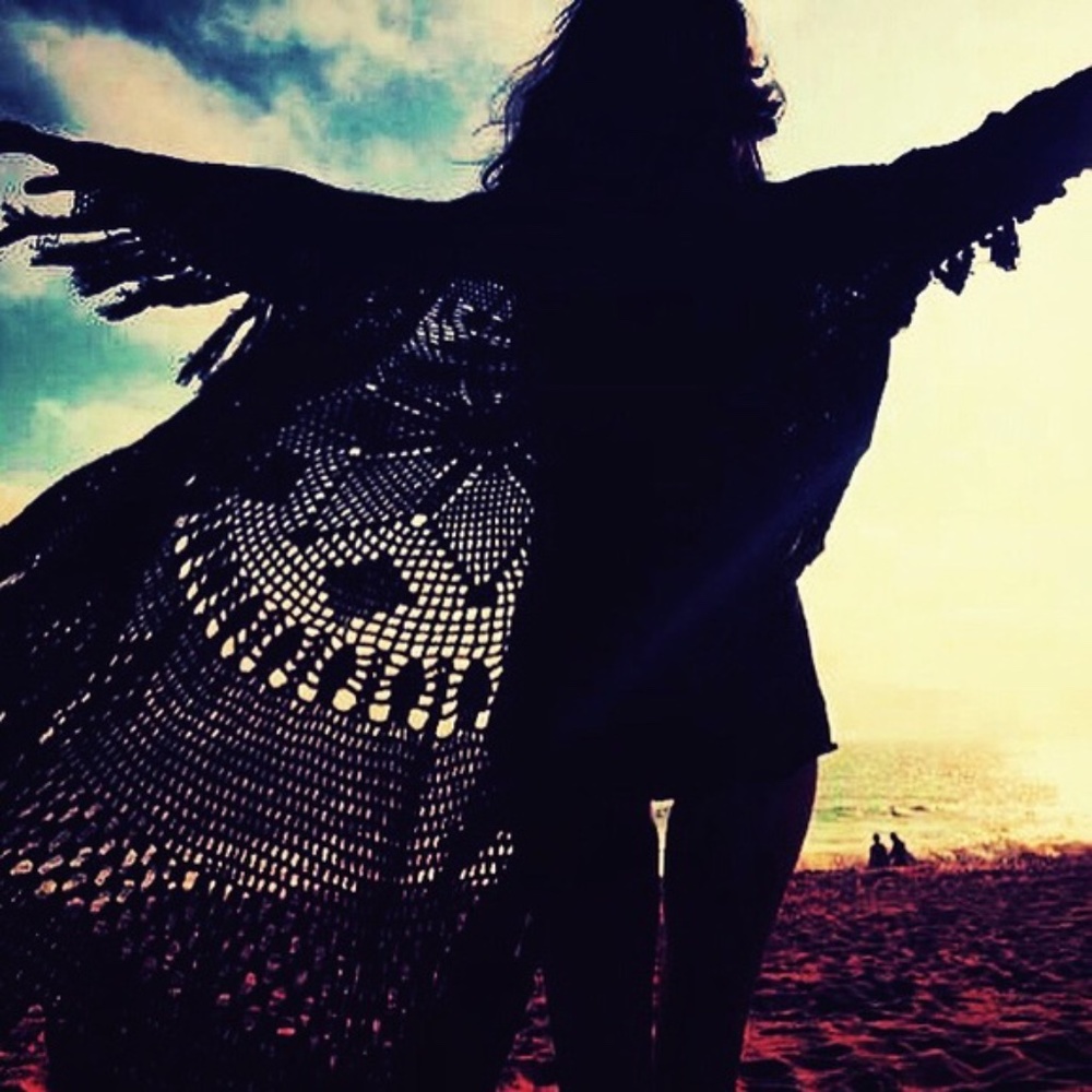 Mandala Crochet Coat